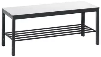 C+P Basic Plus Umkleidebank Feuchtraum mit Schuhrost, 1000mm, wei&szlig; (8060-010)