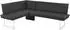K+W Komfort & Wohnen Eckbank 86x60 cm Leder Longlife BRONCO langer Schenkel rechts schwarz (nero) (55283255-0)