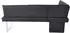 K+W Komfort & Wohnen Eckbank 86x60 cm Leder Longlife BRONCO langer Schenkel rechts schwarz (nero) (55283255-0)