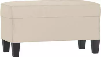 vidaXL Sitzbank Creme 70x35x41 cm Mikrofasergewebe