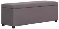 vidaXL Bank mit Staufach 116 cm Taupe Polyester