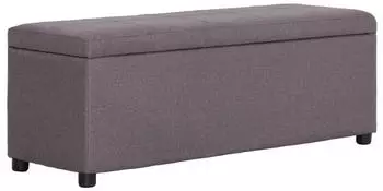 vidaXL Bank mit Staufach 116 cm Taupe Polyester