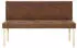 vidaXL Sitzbank 139,5 cm Braun Wildleder-Optik