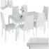 TecTake Brandenburg 6+1 weiß 150x90x98cm
