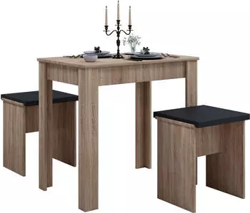 VCM Holz Bank K&uuml;chentisch Esstisch Set Esal L (914408)