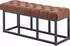 CLP Sitzbank Amun Stoff mit schwarzem Metallgestell grau 100 cm