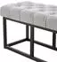 CLP Sitzbank Amun Stoff mit schwarzem Metallgestell grau 100 cm
