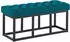 CLP Sitzbank Amun Stoff mit schwarzem Metallgestell blau 100 cm
