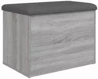 vidaXL Sitzbank mit Stauraum Grau Sonoma 62x42x45 cm Holzwerkstoff