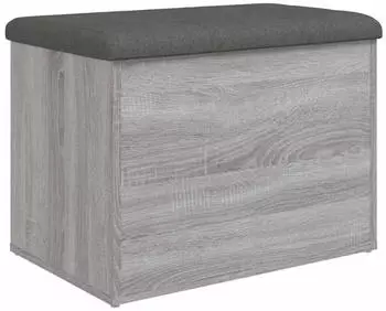 vidaXL Sitzbank mit Stauraum Grau Sonoma 62x42x45 cm Holzwerkstoff (835045)