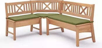 58 auf'm Kessel Eckbank Deborah 135x177x87 cm massiv Buche lackiert/Grün (12147-135177) grün