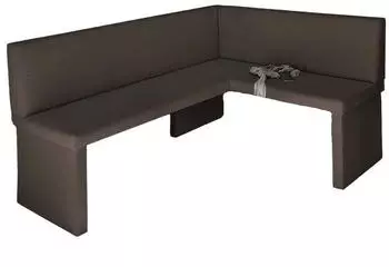 Fun Möbel Eckbank/Küchenbank 168x128 cm -ROBIN L -Kunstleder Braun
