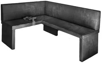 Fun Möbel Eckbank/Küchenbank 196x142 cm -ROBIN XL R -Vintage Schwarz
