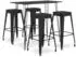 vidaXL 5 -tlg. Bar-Set schwarz (3057373)