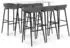 vidaXL 7 -tlg. Bar-Set weiß/grau (3057425)