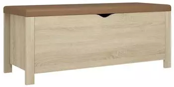 vidaXL Sitzbank mit Stauraum und Kissen Sonoma-Eiche 105x40x45 cm - 326771