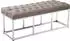 CLP Sitzbank Amun 120 cm Edelstahl Gestell - Stoff taupe - 1519897124