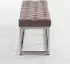 CLP Sitzbank Amun 120 cm Edelstahl Gestell - Stoff taupe - 1519897124