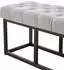 CLP Sitzbank Amun 150 cm Schwarz Gestell - Stoff grau - 151987608