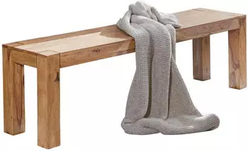 Finebuy Sitzbank Massiv Akazie braun Massivholz SuVa2413_1