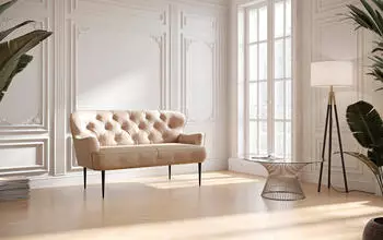 Cavadore 2-Sitzer K&uuml;chensofa Amba 153x97x87 cm Mikrofaser Beige