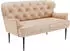 Cavadore 2-Sitzer Küchensofa Amba 153x97x87 cm Mikrofaser Beige