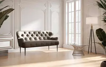 Cavadore 2,5-Sitzer K&uuml;chensofa Amba 173x97x87 cm Mikrofaser Graubraun