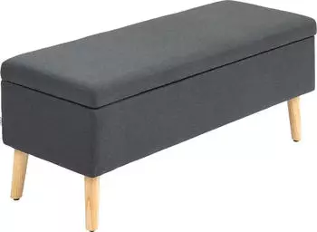 HomCom Sitzbank 110x39x45cm dunkelgrau