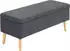HomCom Sitzbank 110x39x45cm dunkelgrau