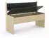 Mid.you SitzBank Honig Eiche 110x80x42 cm Truhe im Sitz mit Rückenlehne