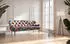 Cavadore 3-Sitzer Küchensofa Amba 193x97x87 cm Jacquard Flachgewebe Blumenmuster rose