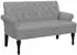 vidaXL Sitzbank mit Rückenlehne Hellgrau 120x62x75,5 cm Stoff (372120)