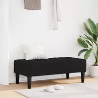 vidaXL Bank mit Kissen Schwarz 113 x 57 x 39 cm Samt