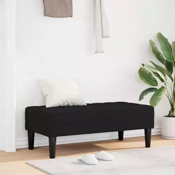 vidaXL B&auml;nke Schwarz Holz Kunstleder Mittel Langlebig (42001953)