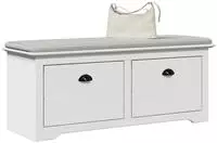 vidaXL Flurbank BODO Wei&szlig; 114x40x45 cm