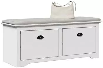 vidaXL Flurbank BODO Wei&szlig; 114x40x45 cm (4016869)