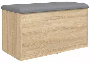 vidaXL Sitzbank mit Stauraum Sonoma-Eiche 82x42x45 cm Holzwerkstoff (835049)