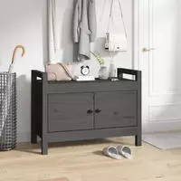 Flurbank Grau 80x40x60 Cm Massivholz Kiefer Vidaxl