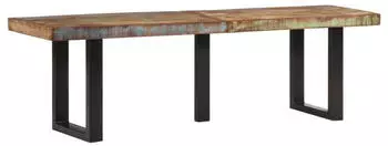 vidaXL Bank 160 cm Massives Altholz und Stahl (4006412)