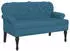 vidaXL Sitzbank mit Rückenlehne Blau 119,5x64,5x75 cm Samt (372164)