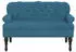 vidaXL Sitzbank mit Rückenlehne Blau 119,5x64,5x75 cm Samt (372164)