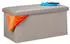 Relaxdays Sitzbank mit Stauraum Kunstleder faltbar gepolstert Flur Schlafzimmer HBT 37,5 x 76,5 x 38,5 cm grau