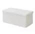 Relaxdays Sitzbank Stauraum Teddystoff faltbar gepolstert Flur Schlafzimmer HBT: 38x76x38 cm Sitztruhe weiß