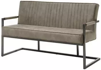 Z2 LINDA Sitzbank Esszimmer gepolstert Taupe Esszimmerbank mit R&uuml;ckenlehne f&uuml;r Ihren Wohn- & Essbereich 160 x 93,5 x 67 cm (B/H/T)