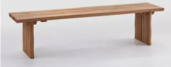 Massivline&More Sitzbank Oviedo Gestell massiv mit Baumkante 220 cm x 44 cm