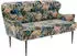 Places of Style CAVADORE 2-Sitzer Küchensofa Amba Trendige Sitzbank für Küche oder Esszimmer / 153 x 97 x 87 / Jacquard Flachgewebe: Blumenmuster Olive