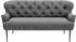 Places of Style CAVADORE 2,5-Sitzer Küchensofa Amba Trendige Sitzbank für Küche oder Esszimmer / 173 x 97 x 87 / Flachgewebe: Dunkelgrau