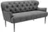 Places of Style CAVADORE 2,5-Sitzer Küchensofa Amba Trendige Sitzbank für Küche oder Esszimmer / 173 x 97 x 87 / Flachgewebe: Dunkelgrau