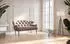 Places of Style CAVADORE 2-Sitzer Küchensofa Amba Trendige Sitzbank für Küche oder Esszimmer / 153 x 97 x 87 / Flachgewebe: Hellbraun