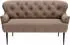 Places of Style CAVADORE 2-Sitzer Küchensofa Amba Trendige Sitzbank für Küche oder Esszimmer / 153 x 97 x 87 / Flachgewebe: Hellbraun